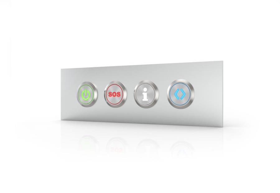 SERIE 82 DRUKKNOPPEN MET VERLICHTE SYMBOLEN