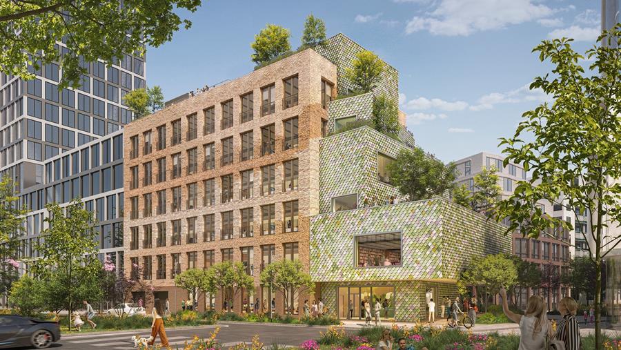 Façade circulaire pour le projet MVRDV à Munich